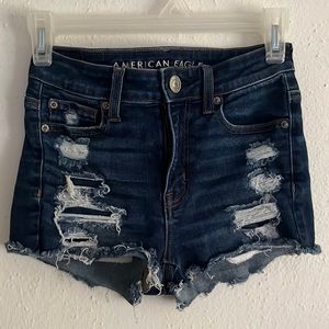 American eagle Distressed high waisted jean shorts